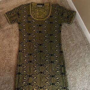 Authentic COOGI Sweater Dress- black and gold